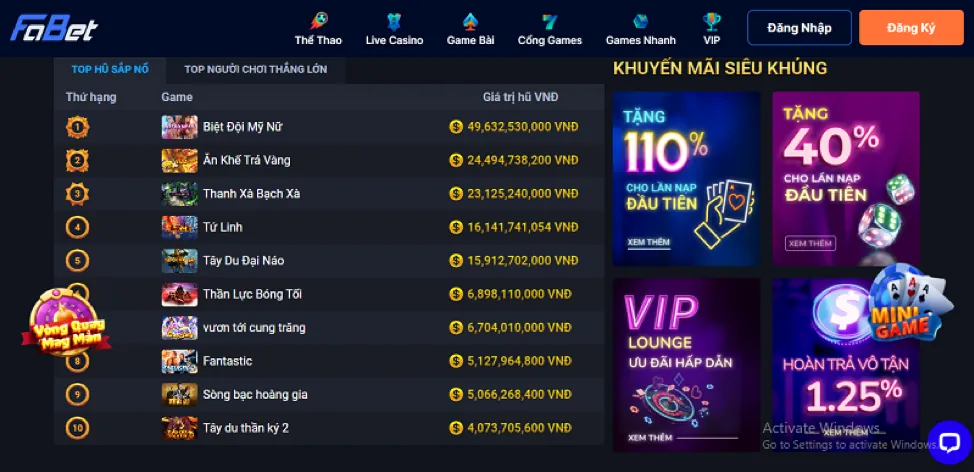 Đại lý sòng bạc trực tuyến chuyên nghiệp của vm88